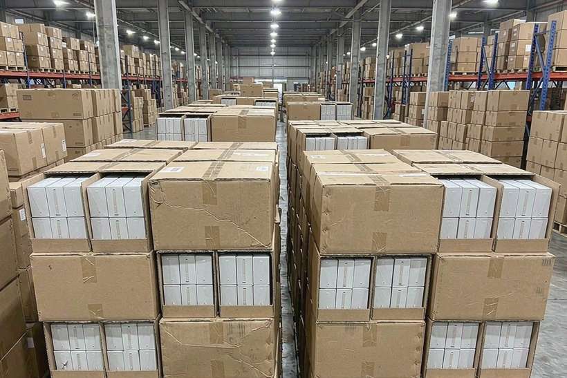 Restocking IQOS accessories — container load